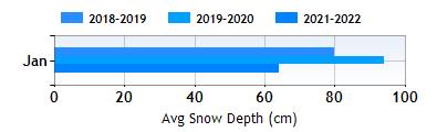 Courchevel January snow