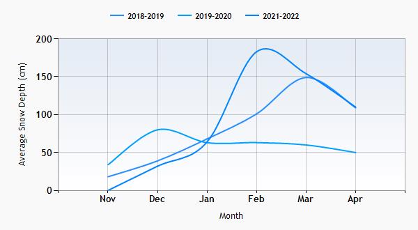 Niederau snow history graph