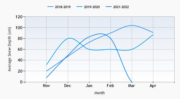 Savognin snow history graph