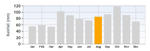 Torri Rainfall in August