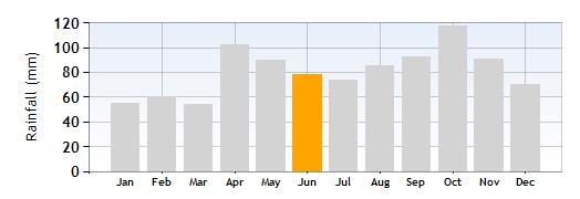Torri Rainfall in June