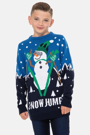 Christmas skiing snowboard jumper