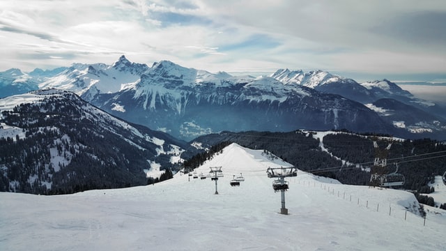 View of mountains in Flaine