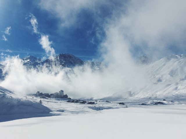 Clouds in Tignes ski resort