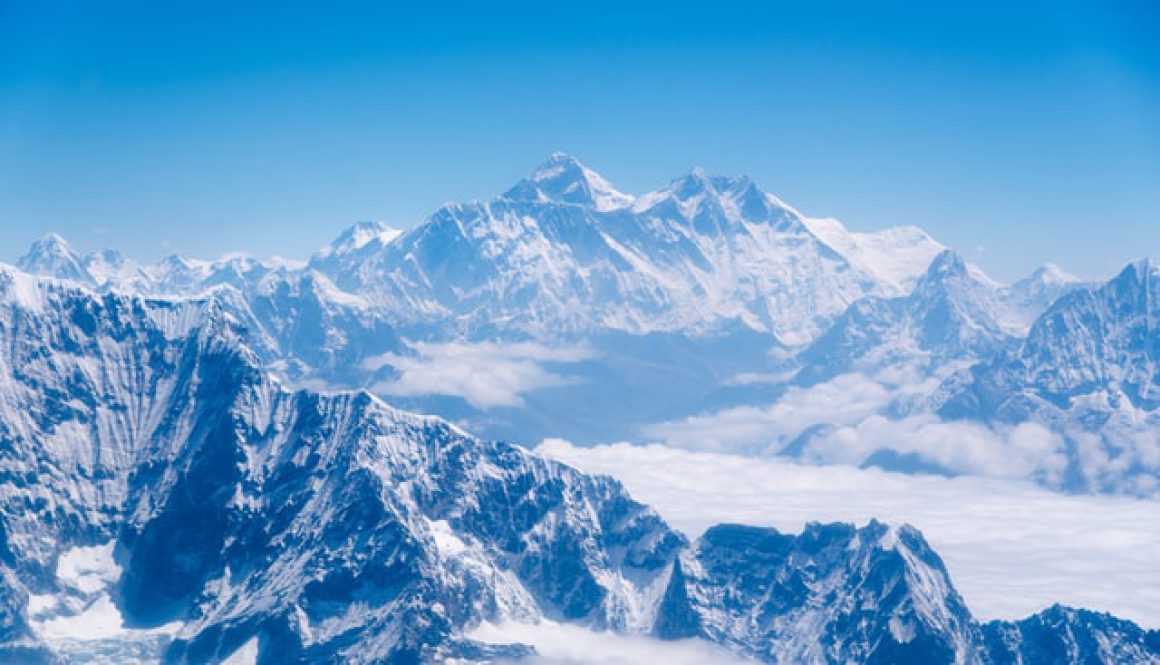 Mount Everest and the Himalayas mountain range