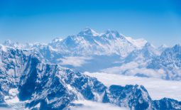 Mount Everest and the Himalayas mountain range