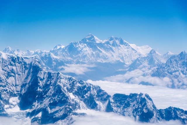 Mount Everest and the Himalayas mountain range