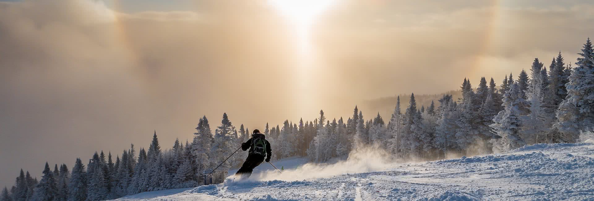 snowy sunset