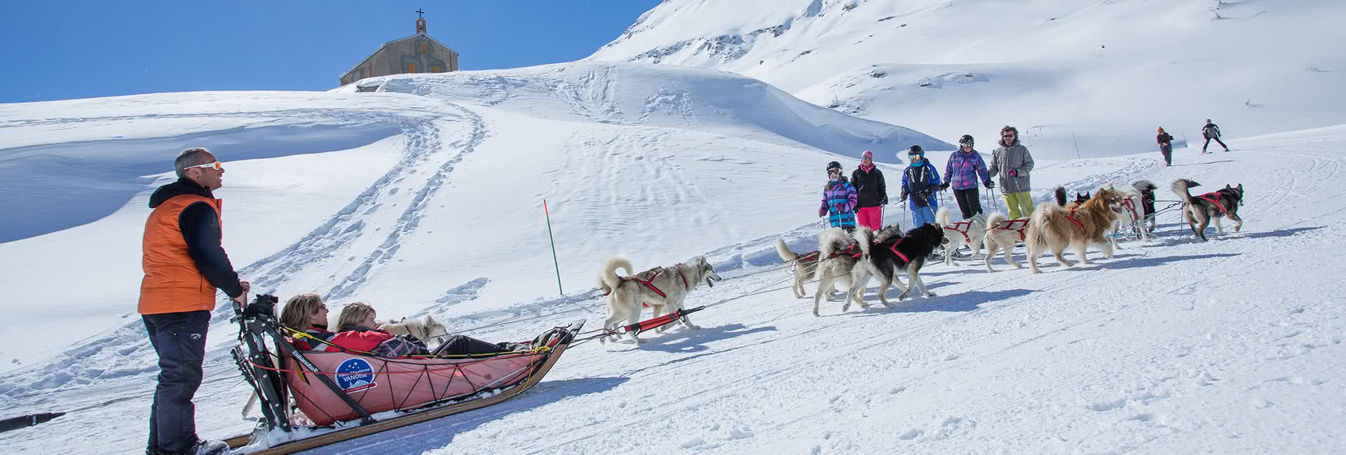 val cenis husky dog sled