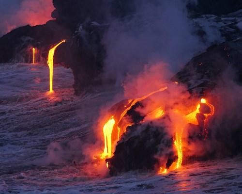 Splodges of Lava and rock