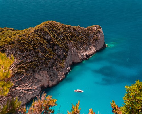 A photo of an island in Greece