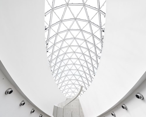 An abstract ceiling at the Salvador Dali Museum