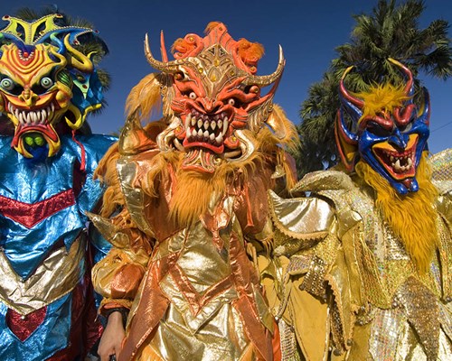 Colourful costumes at the Dominican Republic Carnival 