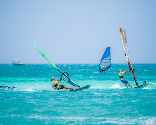 People taking part in the Hi-Winds surfing competition 